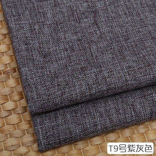100cm*148cm Solid Color Thick Coarse Linen Sofa Fabric Cotton and Linen Curtain Tablecloth DIY Polyester Linen Fabric 400-500g/m
