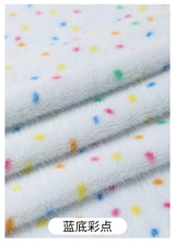 0.5/1/2 Yards Faux Fur Dot Printed Fabric for Plush Toys Cotton Dolls Warm Hats Decorative Cloth Handmade Sewing Fabrics