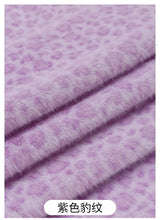 0.5/1/2 Yards Faux Fur Dot Printed Fabric for Plush Toys Cotton Dolls Warm Hats Decorative Cloth Handmade Sewing Fabrics