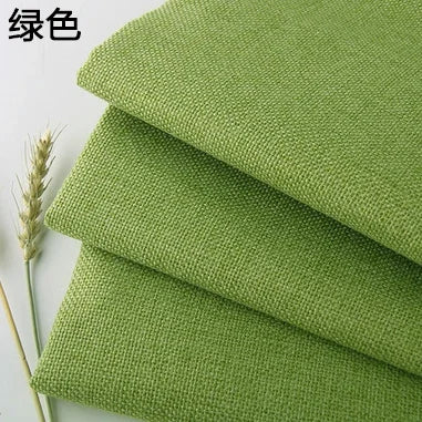 Thickening Solid Color Polyester Linen Fabric Dust-proof Coarse Fabric Canvas Sofa DIY Curtains Tablecloths Seat Cushions Fabric