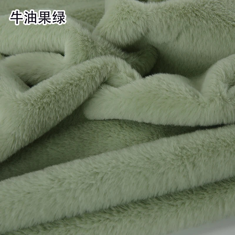 White Grey Colour Series 8mm imitation Rex rabbit Fur Fabric short plush fabric cabinet tablecloth display scarf cotton doll DIY