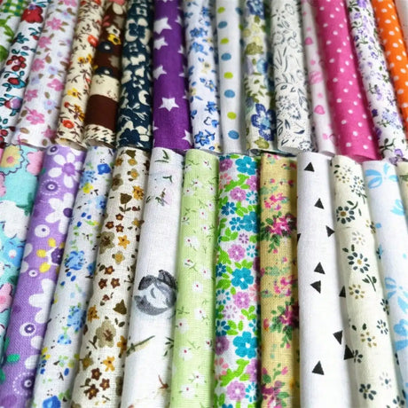 100pcs 10*10cm Plain Weave Thin Fabric For Diy Country Style Floral Small Cloth, Sewing Practice, Fun Handicraft Materials