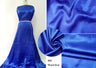 Plain Satin 58" Wide | 1Meter | 2Meters | 5Meters | Soft Charmeuse Fabric Scarf Craft DIY Material Blue