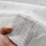 135x50/500cm Pure Color Crepe Double-Layer Cotton Yarn Fabric, Making Soft Pajamas Clothes Fabric DIY Clothing Cloth YHTJ0113