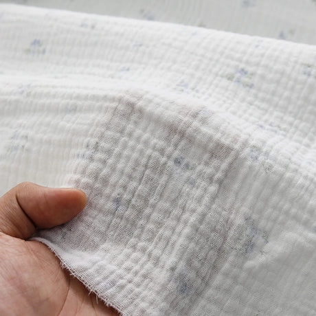 135x50/500cm Pure Color Crepe Double-Layer Cotton Yarn Fabric, Making Soft Pajamas Clothes Fabric DIY Clothing Cloth YHTJ0113