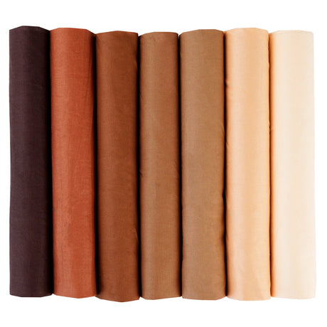 7PCS 25 x 25cm/50 x 50cm Squares Cotton Craft Plain Fabric Cloths for DIY Bundle Patchwork Quilting Sewing Scrapbooking Artcraft