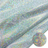 150cm*100cm Glitter Laser Polyester Fabric Iridescent Holographic Wedding Party Background Doll Clothing Decor Material DIY