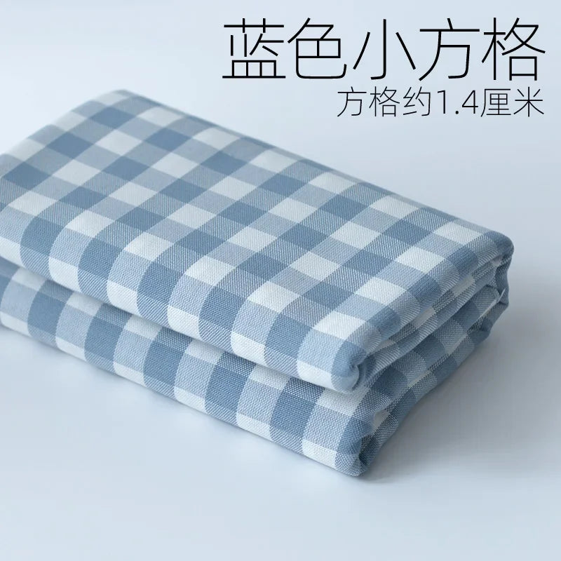 Home Furnishings Tablecloths Curtains Cushions Sofas Thickened Yarn Dyed Polyester Cotton Checkered Stripes Solid Colors Fabric