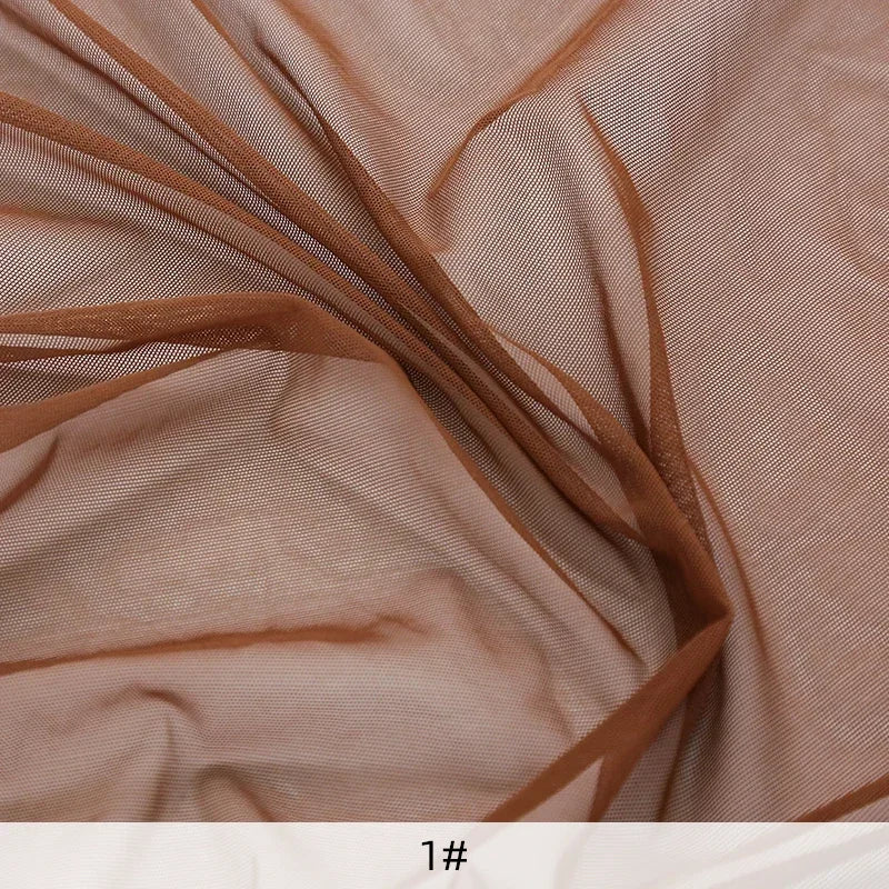 0.5m/1m/5m Soft Power Stretch Mesh Fabric for Sewing Dance Dresses Bridal Dress Backing Tight Performance Costumes Mosquito Net