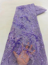 Luxury Pink 2023 High Quality French Tulle Net Sequins Lace Fabric African Lace Fabric 5 Yards For Nigeria Wedding Party Dress
