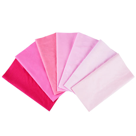 7PCS 25 x 25cm/50 x 50cm Squares Cotton Craft Plain Fabric Cloths for DIY Bundle Patchwork Quilting Sewing Scrapbooking Artcraft
