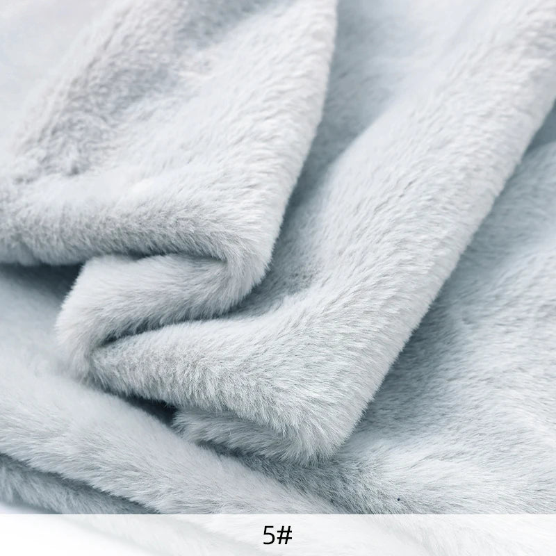 8mm Imitation Rabbit Fur Fabric Soft Short Plush For Warm Scarf, Doll,DIY Plush Toys Fabric Background Display Cloth 50x50cm/1m