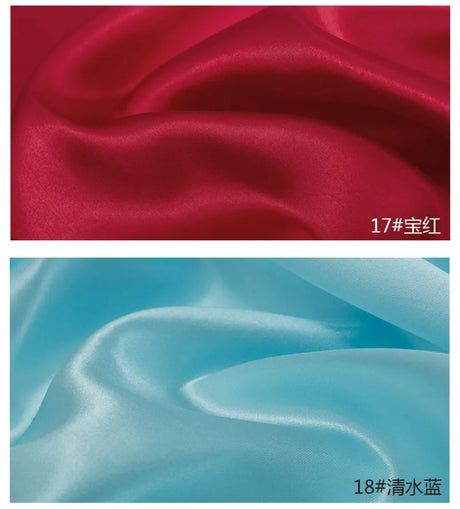 0.5m/1m/2m Satin Fabric Lining Soft and Shiny Silk-Like Material,for Clothing and Lining, Garments, DIY Craft, and Gift Wrapping