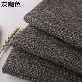 Thickening Solid Color Polyester Linen Fabric Dust-proof Coarse Fabric Canvas Sofa DIY Curtains Tablecloths Seat Cushions Fabric
