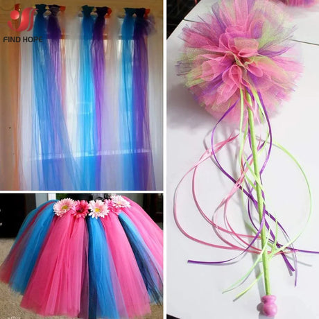 Festive Tulle Spool 15cm x 10 Yards Organza for Christmas Halloween Party Supplies Tutu Skirt Girl Baby Shower DIY Wedding Decor