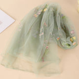 Floral Pattern Fabric Lavender Flower Polyester Tulle Embroidery Mesh Lace Fabric Soft Tulle Dress Fabric for DIY Clothing