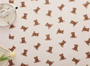 160*50cm Pure Cotton Twill Fabric with Bear Grid Heart Printed for Handmade Clothing and Bedding,DIY Patchwork Cloth Craft