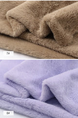 8mm Imitation Rabbit Fur Fabric Soft Short Plush For Warm Scarf, Doll,DIY Plush Toys Fabric Background Display Cloth 50x50cm/1m