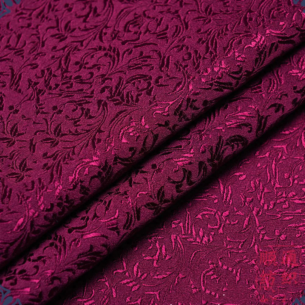 75x50cm Wheat Floral Pattern Damask Silk Satin Brocade Jacquard Fabric DIY Cheongsam Costume Upholstery Curtain Sewing Patchwork