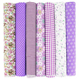 7Pcs 20" x 20" Cotton Fabric DIY Making Supplies Quilting Patchwork Fabric Fat Quarter Bundles DIY for Quilting Patchwork