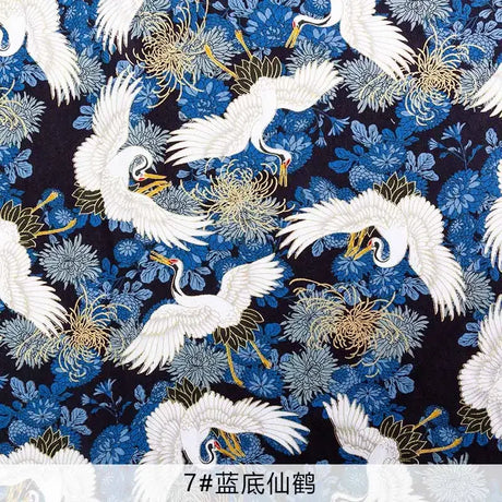 50x145cm Japanese Kimono Bronzed Fabric Sushi Cherry Blossoms Print Cotton Cloth DIY Materials Patchwork Accessories for Sewing