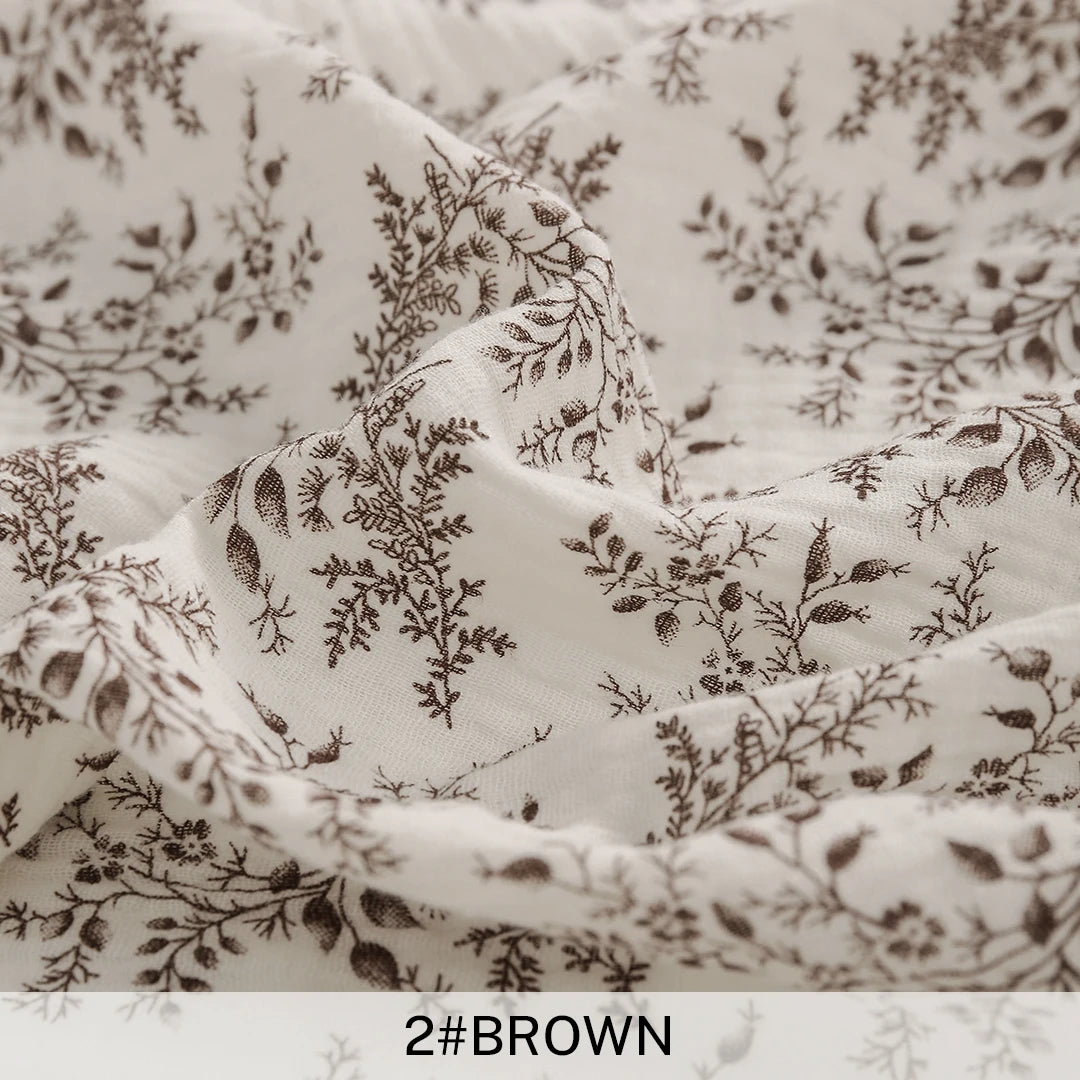 135x50/500cm Pure Color Crepe Double-Layer Cotton Yarn Fabric, Making Soft Pajamas Clothes Fabric DIY Clothing Cloth YHTJ0113