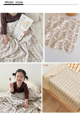 Breathable Pure Cotton Double-Layer Crepe Fabric For Bedding Home Wear Pajama Summer Dress DIY Clothing Cloth 135x50cm/500cm