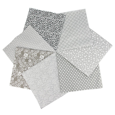 7Pcs 20" x 20" Cotton Fabric DIY Making Supplies Quilting Patchwork Fabric Fat Quarter Bundles DIY for Quilting Patchwork