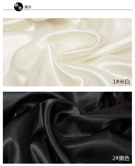 0.5m/1m/2m Satin Fabric Lining Soft and Shiny Silk-Like Material,for Clothing and Lining, Garments, DIY Craft, and Gift Wrapping