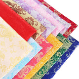 50*75cm Brocade Jacquard Fabric Pink Color Silk Feather Flower Pattern For Sewing Kimono Robe Girl's Dress DIY Needlework Satin
