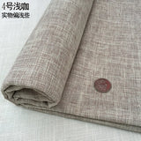 100cm*148cm Solid Color Thick Coarse Linen Sofa Fabric Cotton and Linen Curtain Tablecloth DIY Polyester Linen Fabric 400-500g/m