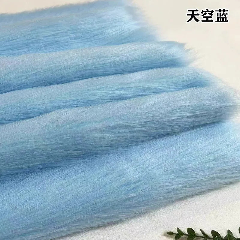 Purple Blue Colour Imitation Fox Fur Fabric 50*50CM For DIY Sewing Coat Homedecor Pillow Faux Fur Fabric