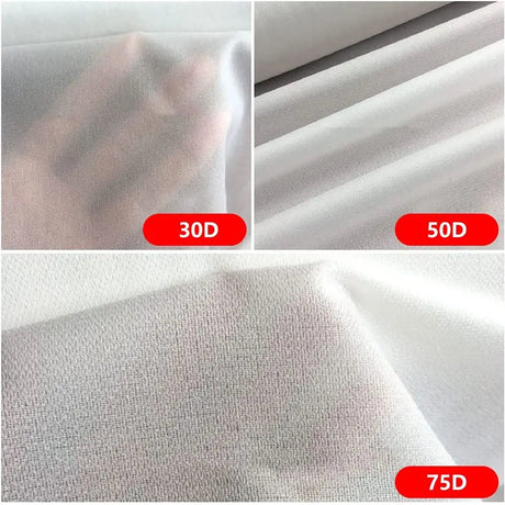 30D/50D/75D কালো পলিয়েস্টার পোশাকের সরঞ্জাম আয়রন-অন ইন্টারলাইনিং সেলাই ইন্টারলাইনিং আঠালো লাইনিং সেলাই কাপড়