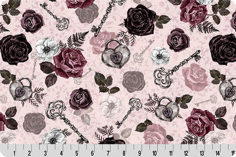 Cuddle Fabric Secret Crush Black Cherry Digital Minky