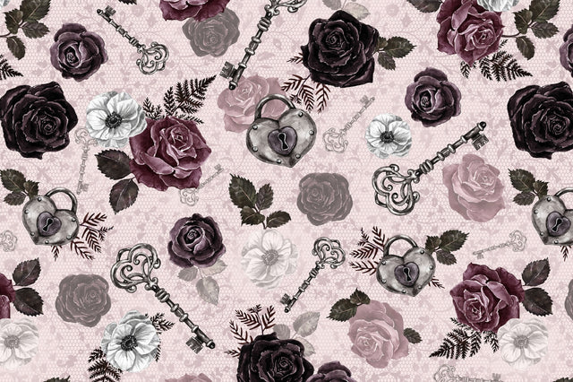 Cuddle Fabric Secret Crush Black Cherry Digital Minky