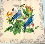 Fabric Panel Secret Escape Exotic Birds and Butterflies Blue 24x44 Elizabeth's Studio