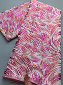 Brocade Jacquard African Lace Fabric Nigerian Damask Lace Fabrics Latest 2025 for Women Evening Dresses High Quality,2.5Yard4160