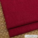 100cm*148cm Solid Color Thick Coarse Linen Sofa Fabric Cotton and Linen Curtain Tablecloth DIY Polyester Linen Fabric 400-500g/m