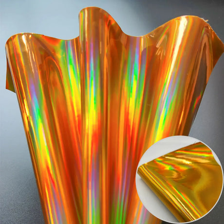 20*120CM Roll Hologram Iridescent Rainbow Laser PU Leather Fabric Craft Cloth DIY Handmade Color Change
