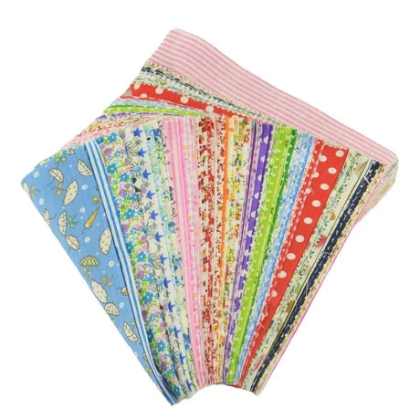 200PCS Squares Craft Fabric Cloths for DIY Bundle Patchwork Quilting Sewing Scrapbooking Artcraft