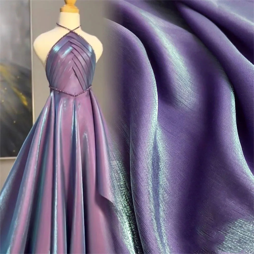 100x150cm Two-tone Mercerized Satin Fabric For Sewing Silky Skirt Dress Shirt Handmade DIY Patchwork Background Decoration Cloth