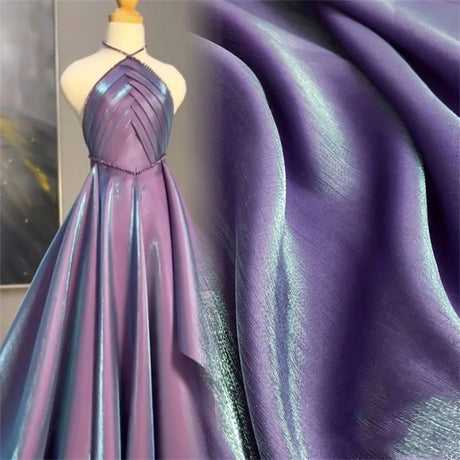 100x150cm Two-tone Mercerized Satin Fabric For Sewing Silky Skirt Dress Shirt Handmade DIY Patchwork Background Decoration Cloth