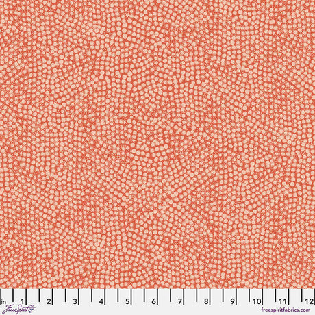 Cotton Fabric Seed Red Flourish And Bloom