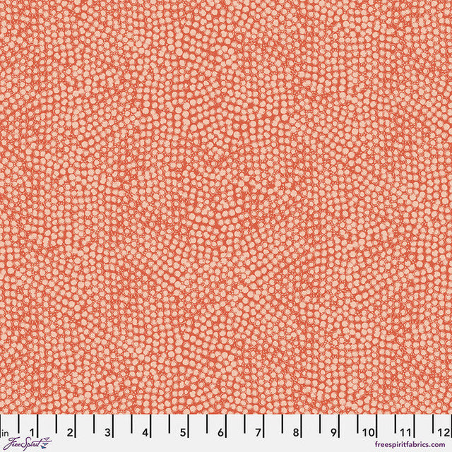 Cotton Fabric Seed Red Flourish And Bloom