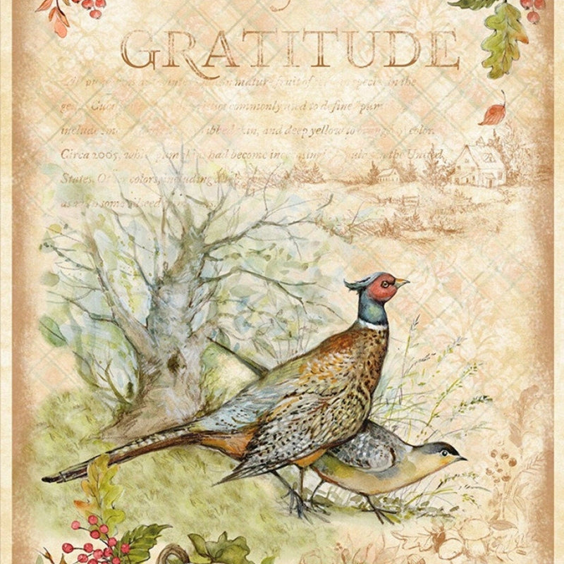 Fabric Panel Seeds of Gratitude Thanksgiving Wilmington Prints