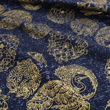 50x145cm Japanese Kimono Bronzed Fabric Sushi Cherry Blossoms Print Cotton Cloth DIY Materials Patchwork Accessories for Sewing