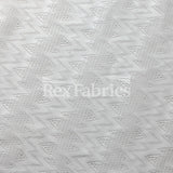 Seismic Lace Nylon Spandex Lace Fabric - 4-Way Stretch Chevron Pattern, 58/60" Width, 6 Colorways (1 Yard)