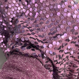 Sequined Polyester Jersey Net Mesh Fabric 4-Way Stretch