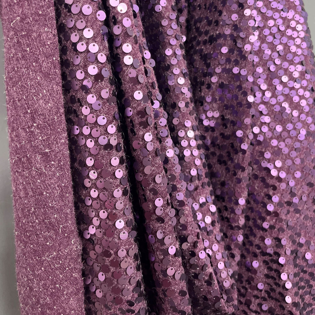 Sequined Fabric Embroidered On Polyester Jersey Net Mesh Fabric - Wine, Jade, Plum, 4-Way Stretch, 60" Width (1 Yard)