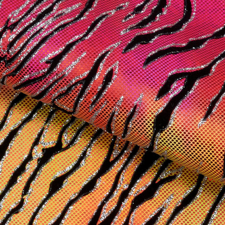 Foil Glittered Flocked Stretch Spandex
